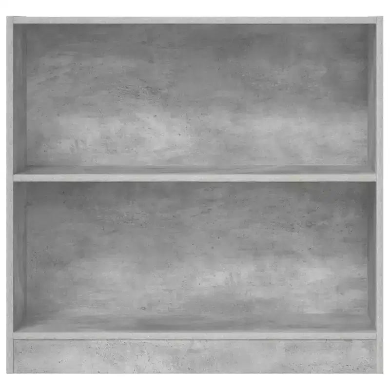 Étagère compacte, Bois composite gris béton, 2 tablettes, 31,5L x 29,9H x 9,4P