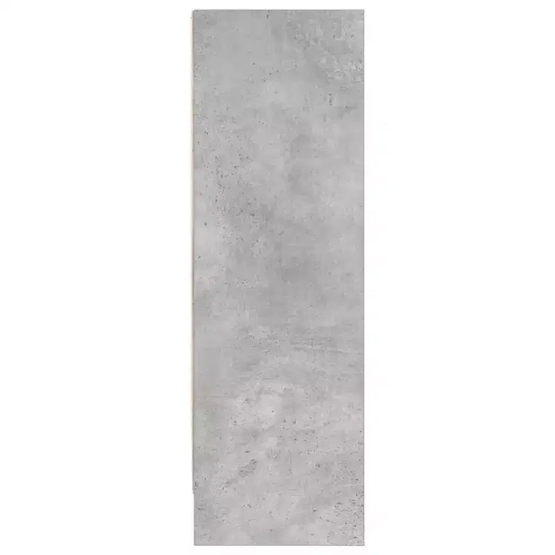 Étagère compacte, Bois composite gris béton, 2 tablettes, 31,5L x 29,9H x 9,4P