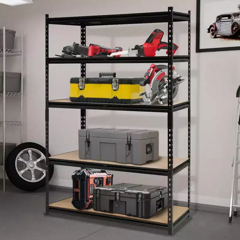 Étagère de garage métallique robuste à 5 niveaux, réglable, 1134 kg, pour entrepôt