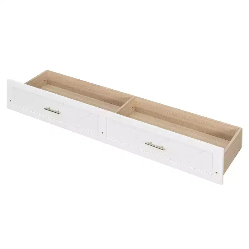 Lit escamotable moderne Luxystar Queen avec tiroirs de rangement, verrou de sécurité et prise de courant