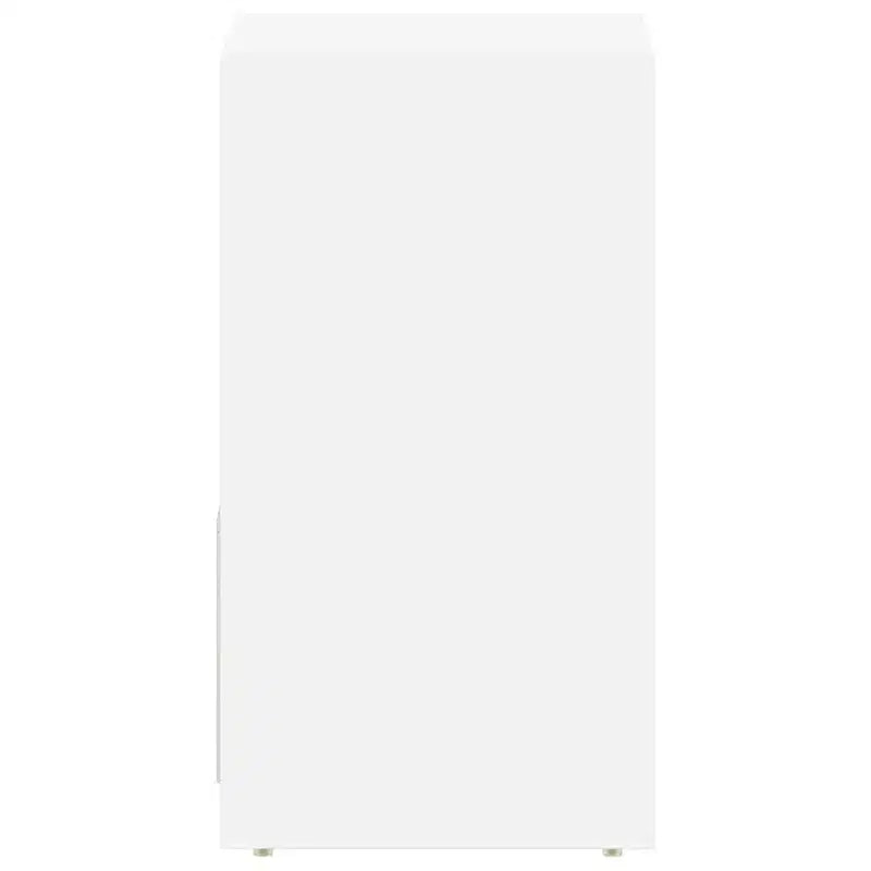 Meuble de salle de bain, bois d'ingénierie blanc, 2 portes et 1 étagère, 60 larg. x 60 haut. x 33 prof. (cm)