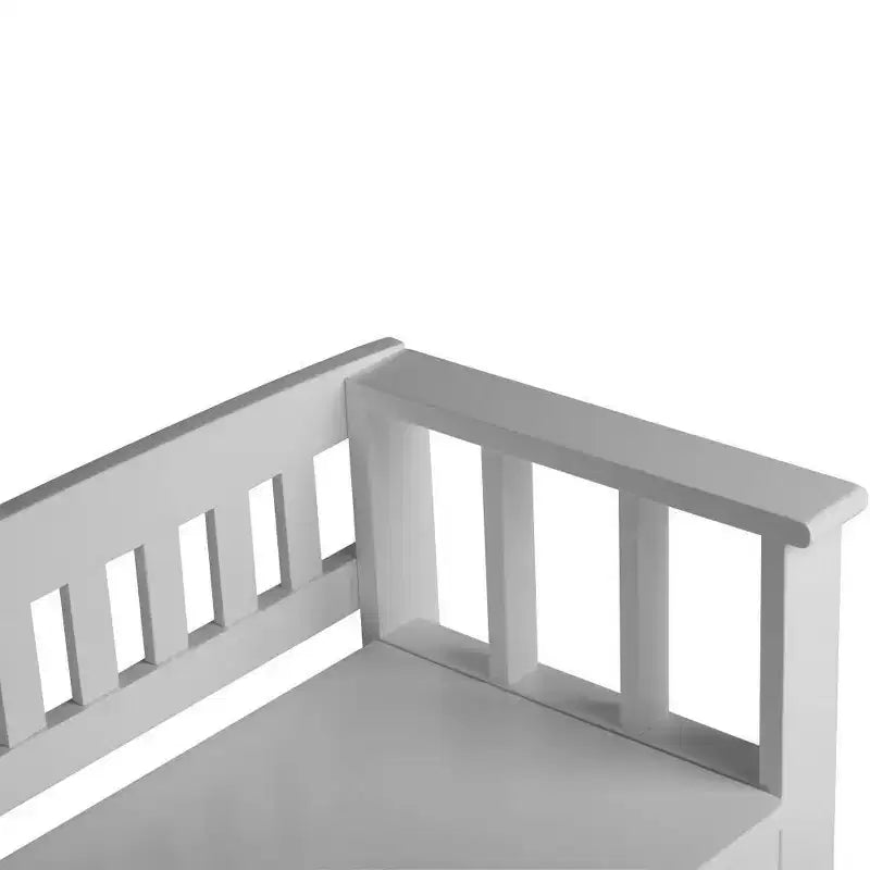 Banc de rangement d'entrée en bois massif, avec couvercle relevable, 48 po L x 25 po H, 2 places, style rustique