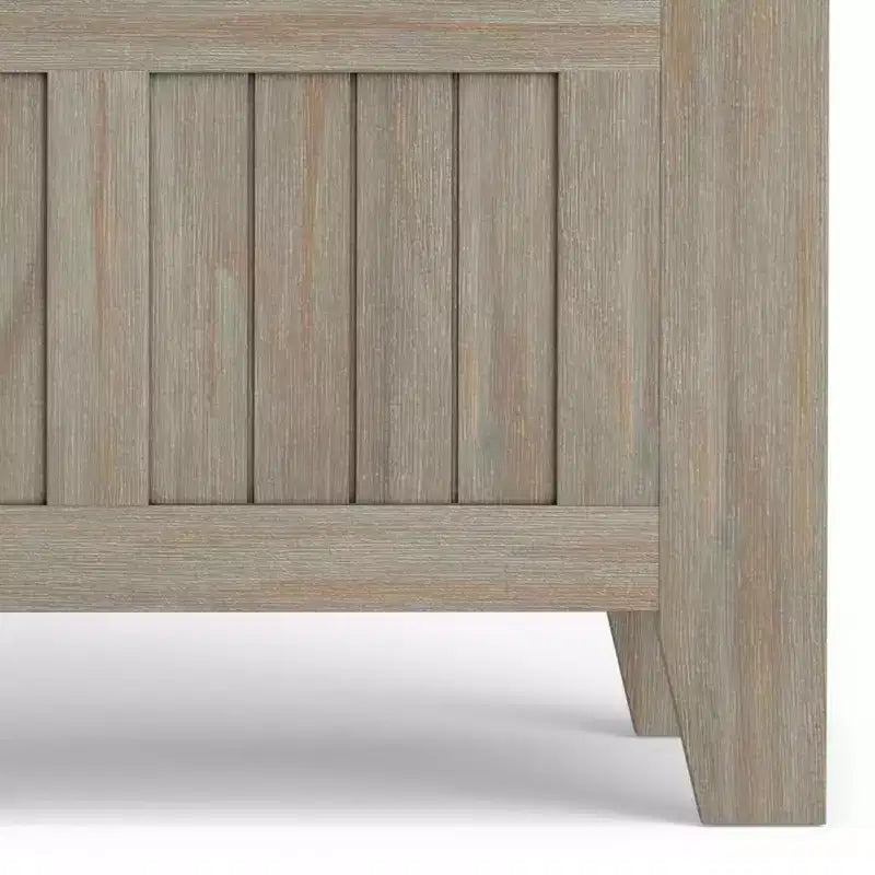 Banc de rangement d'entrée en bois massif, avec couvercle relevable, 48 po L x 25 po H, 2 places, style rustique
