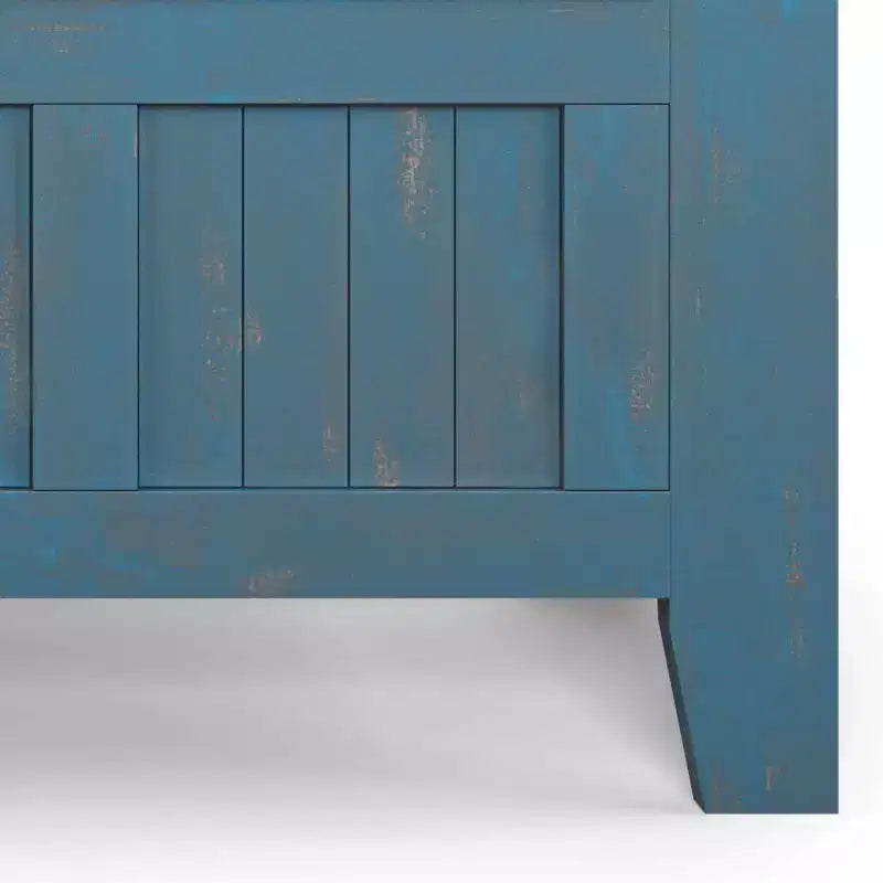 Banc de rangement d'entrée en bois massif, avec couvercle relevable, 48 po L x 25 po H, 2 places, style rustique