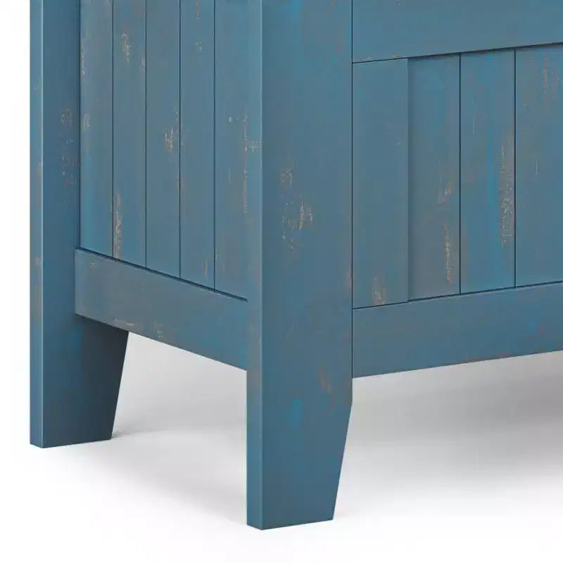 Banc de rangement d'entrée en bois massif, avec couvercle relevable, 48 po L x 25 po H, 2 places, style rustique