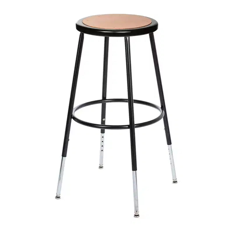 Lot de 2 tabourets de bar réglables en acier robuste noir 63,5-83,8 cm - Hampden Furnishings