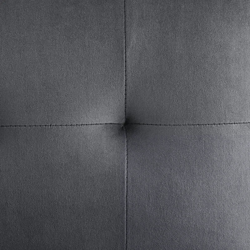 Tabouret de bar en velours de performance en acier inoxydable Privy Or/Charbon - Modway : Assise carrée rembourrée, design moderne, hauteur fixe
