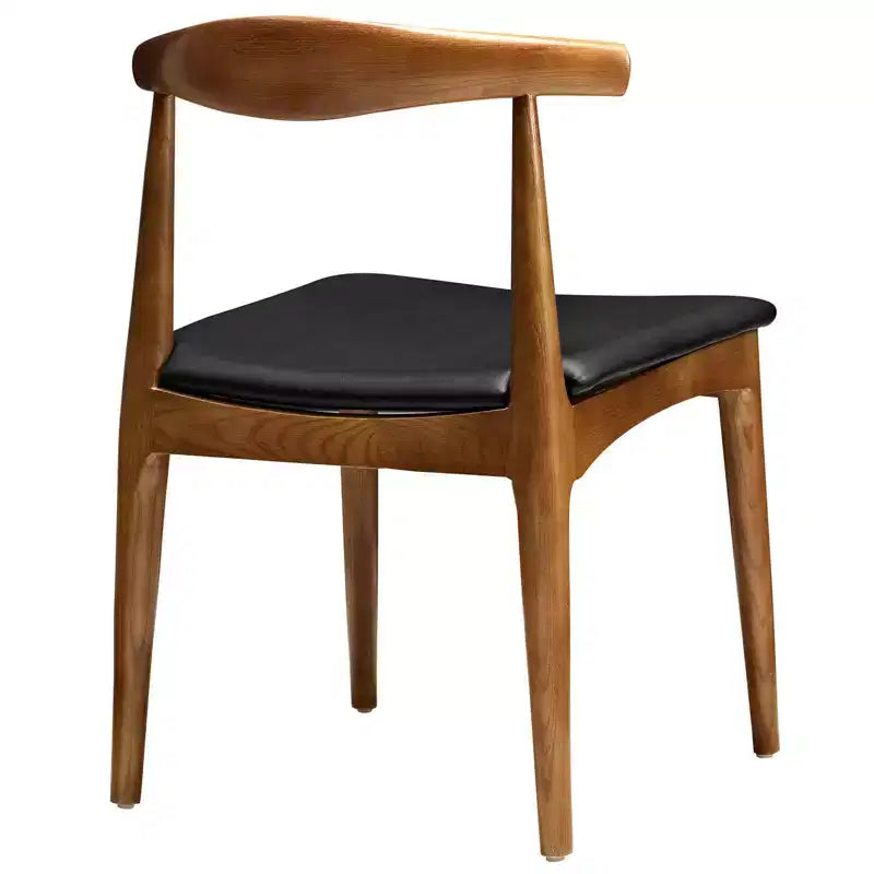 Tracy Dining Side Chair Black - Modway: Mid-Century Design, Wood Frame, Vinyl Upholstery, No Assembly Required