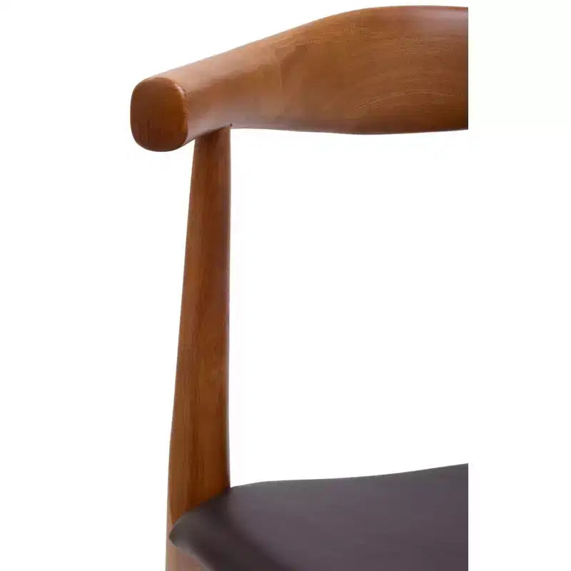 Chaise de salle à manger Tracy noire - Modway : design du milieu du siècle, cadre en bois, revêtement en vinyle, aucun assemblage requis