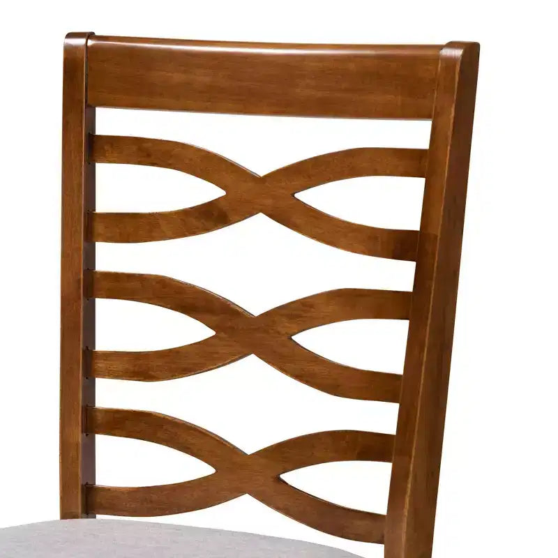 Lot de 4 chaises de salle à manger Elijah gris/noyer - Baxton Studio