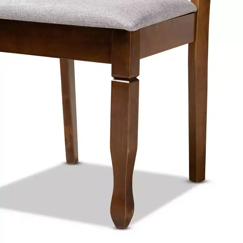 Set of 4 Elijah Dining Chair Gray/Walnut - Baxton Studio
