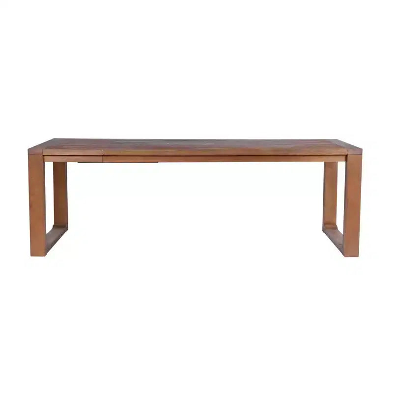 6pc Rasmus Extendable Dining Table Set Chestnut - Boraam: Acacia Wood, Faux Leather Chairs, Bench Included