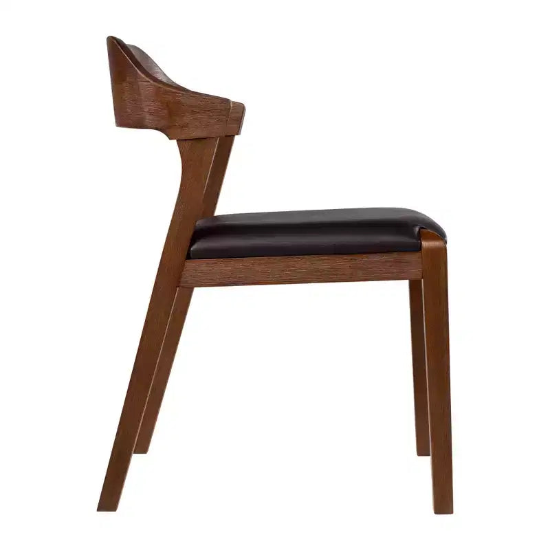 Ensemble de salle à manger extensible Rasmus 6 pièces Châtaigne - Boraam : Bois d'acacia, chaises en similicuir, banc inclus