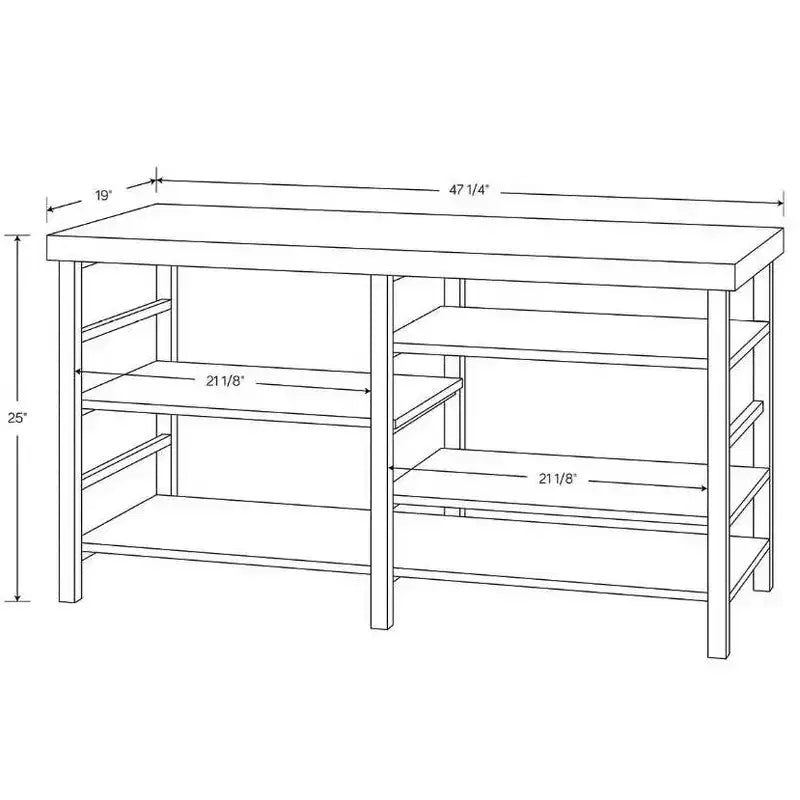 Meuble TV de rangement ajustable pour téléviseurs jusqu'à 50 po, fini grain de bois noir - Room EssentialsMC