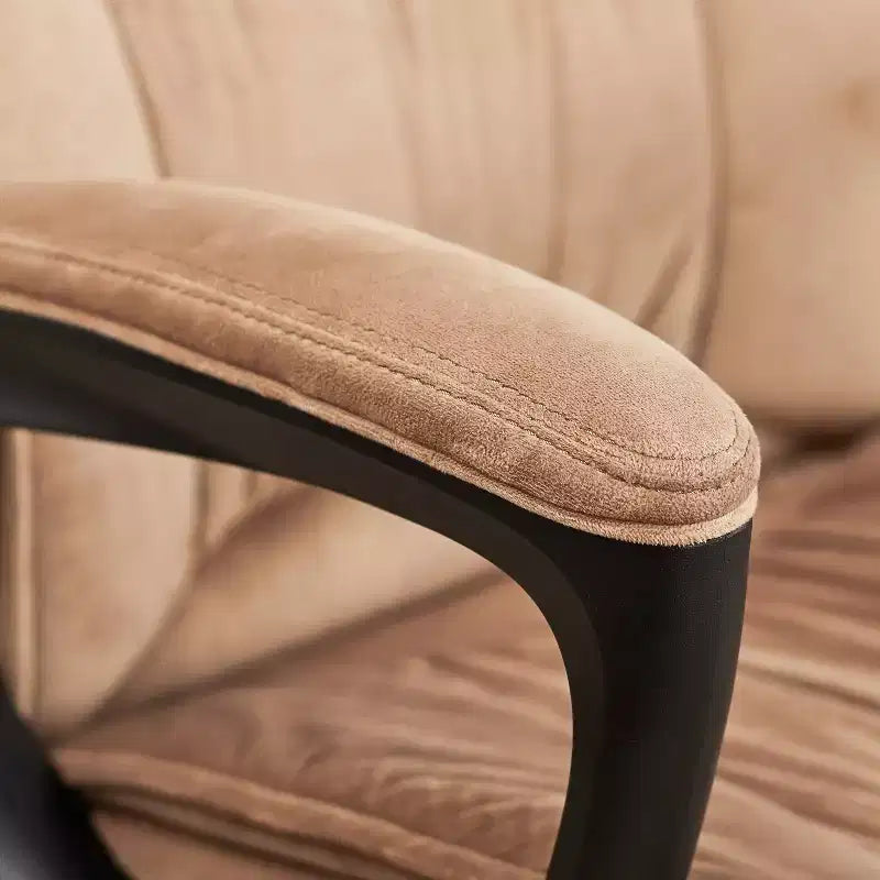 Chaise de bureau exécutive mi-dossier, velours microfibre, pivotante, hauteur réglable, 125 kg