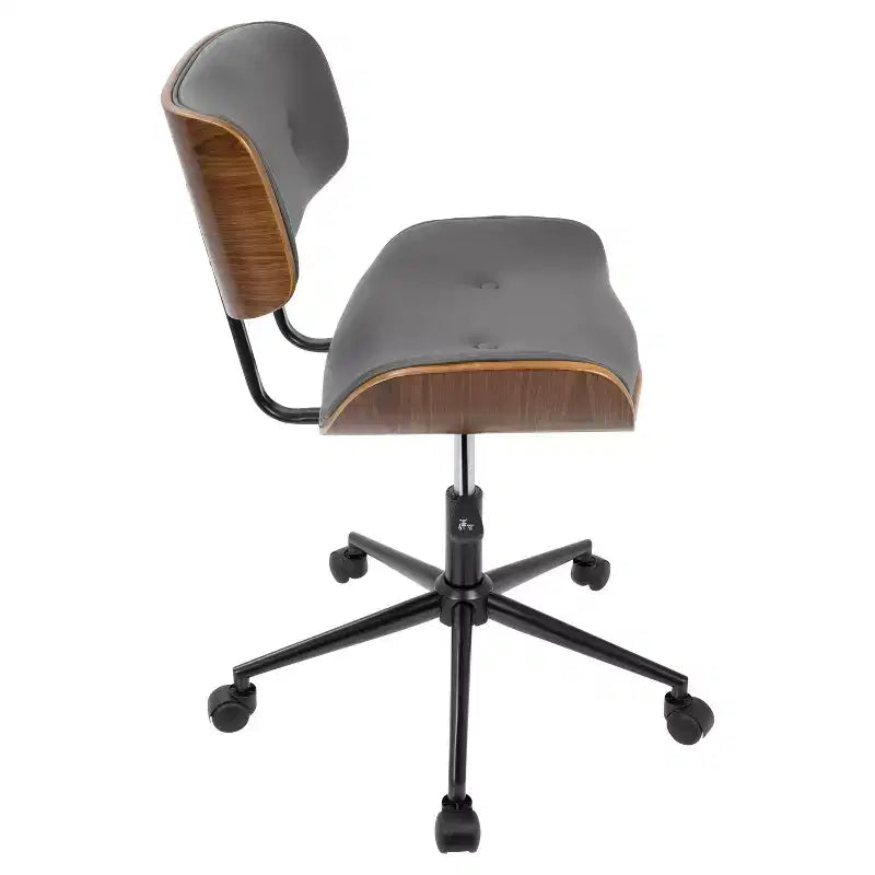 Chaise de bureau moderne du milieu du siècle, pivotante, hauteur réglable 45,7-57,1 cm, capitonnée, 113 kg