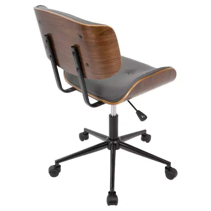 Chaise de bureau moderne du milieu du siècle, pivotante, hauteur réglable 45,7-57,1 cm, capitonnée, 113 kg