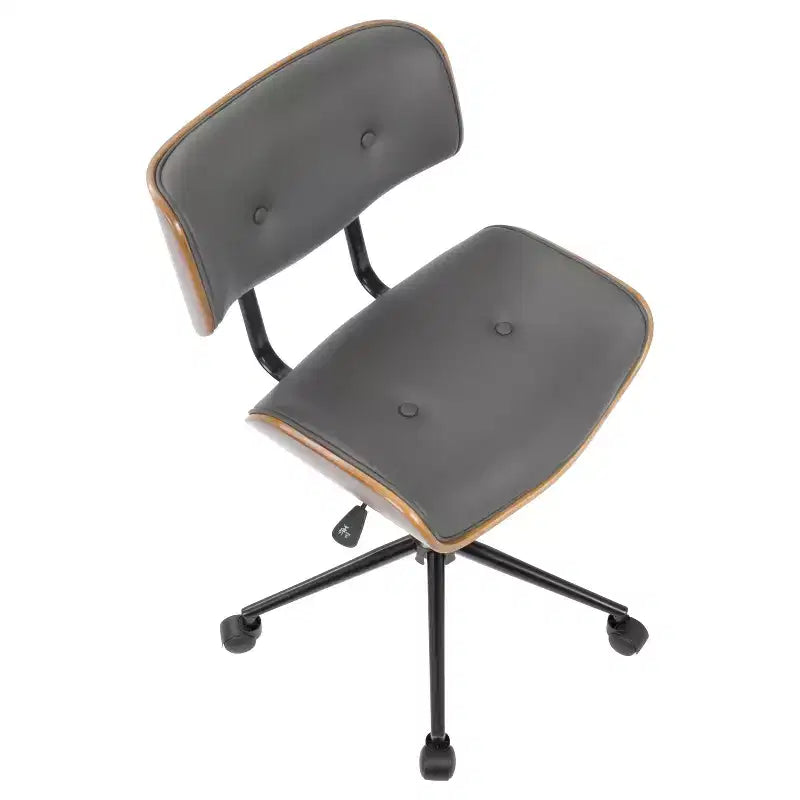 Chaise de bureau moderne du milieu du siècle, pivotante, hauteur réglable 45,7-57,1 cm, capitonnée, 113 kg