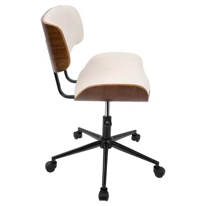 Mid-Century Modern Office Chair, Swivel, Adjustable Height 18-22.5", Tufted, 250 lb