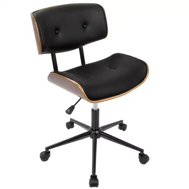 Mid-Century Modern Office Chair, Swivel, Adjustable Height 18-22.5", Tufted, 250 lb