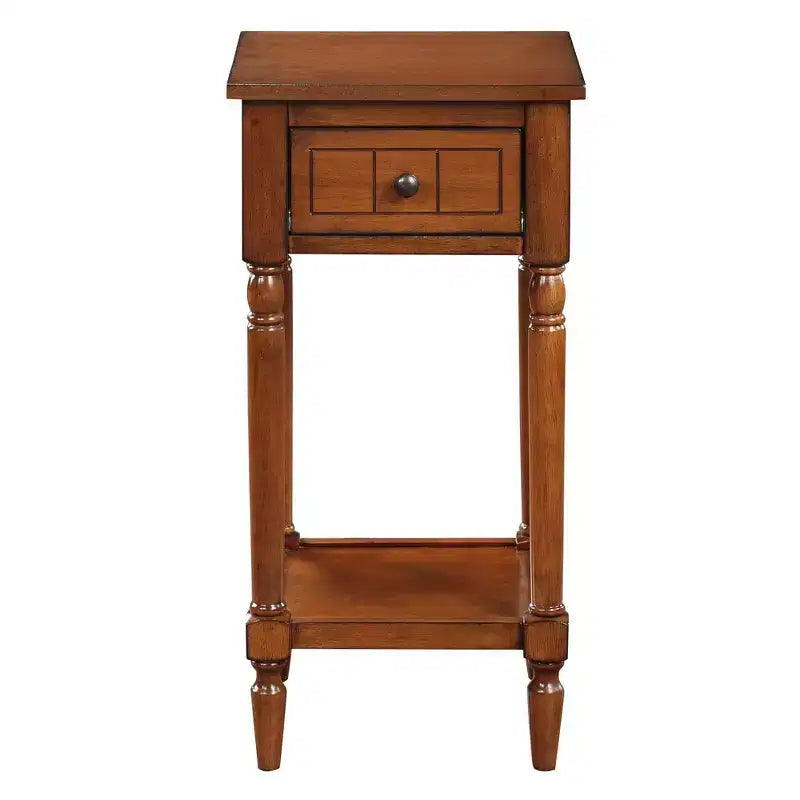 Table d'appoint Breighton Home Mia style provençal avec tiroir et étagères