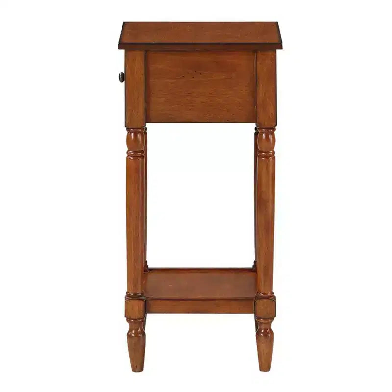 Table d'appoint Breighton Home Mia style provençal avec tiroir et étagères