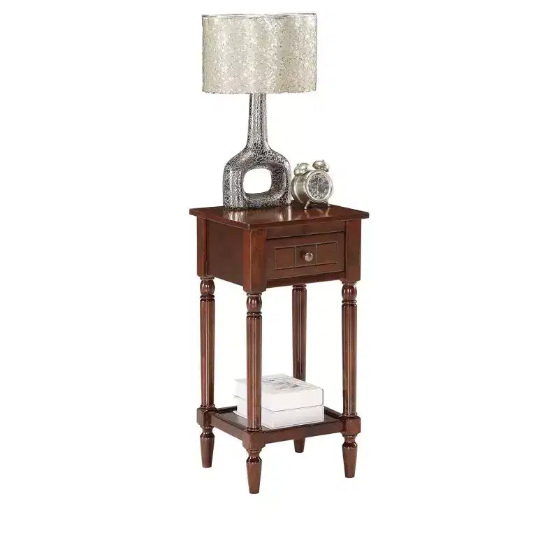 Table d'appoint Breighton Home Mia style provençal avec tiroir et étagères