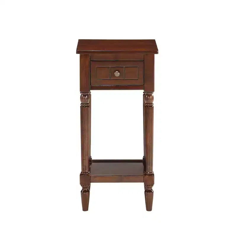 Table d'appoint Breighton Home Mia style provençal avec tiroir et étagères