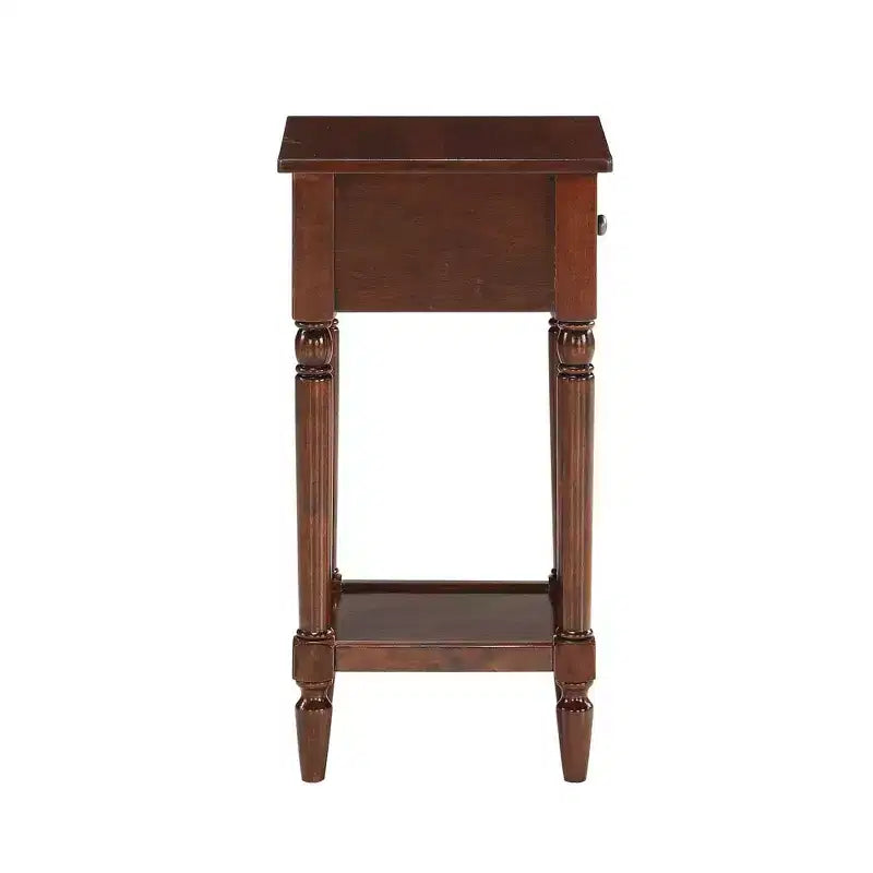 Table d'appoint Breighton Home Mia style provençal avec tiroir et étagères