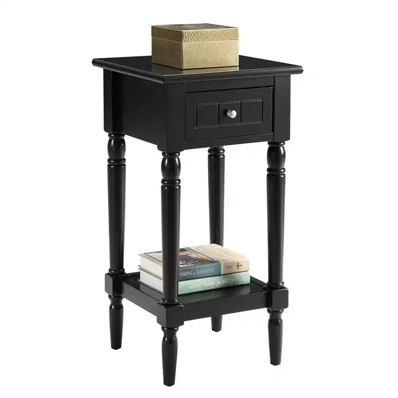 Breighton Home Provencal Countryside Mia Petite Accent Table with Drawer and Shelves