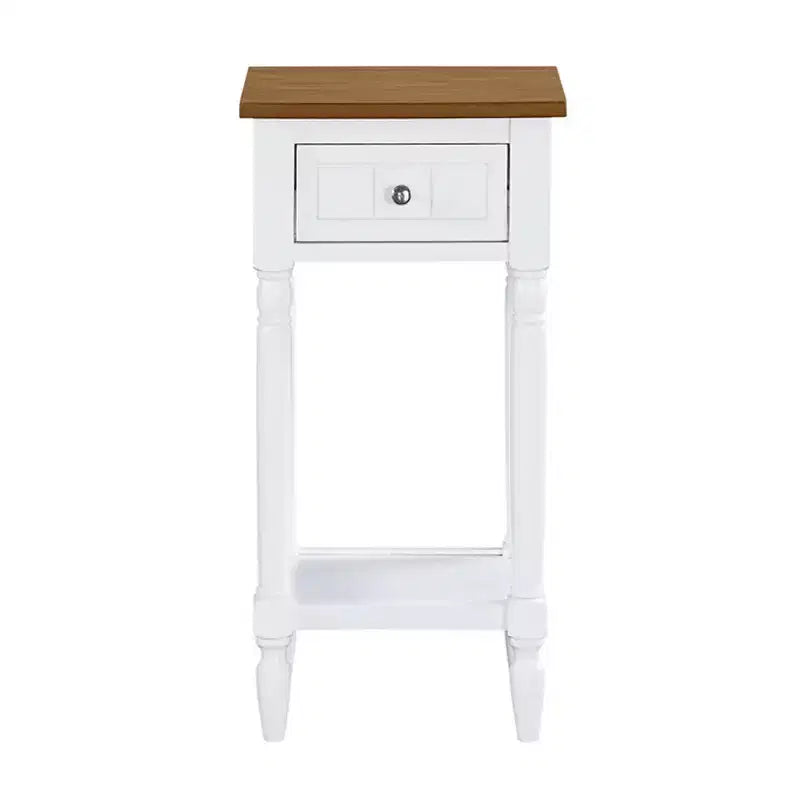 Table d'appoint Breighton Home Mia style provençal avec tiroir et étagères