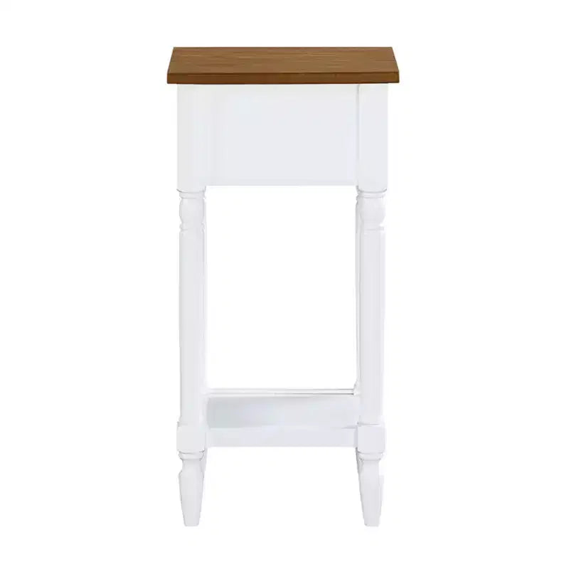 Table d'appoint Breighton Home Mia style provençal avec tiroir et étagères