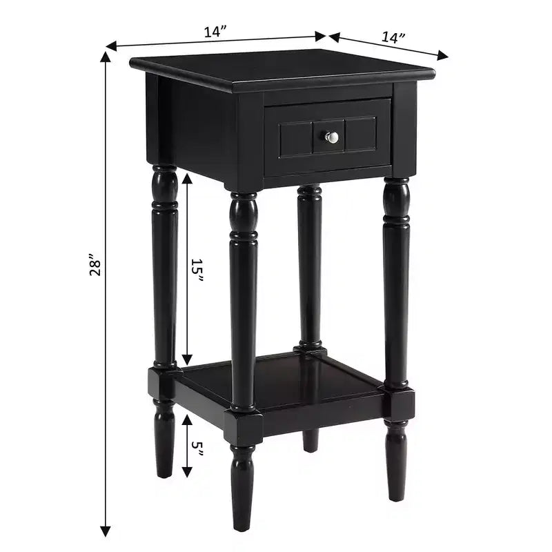 Breighton Home Provencal Countryside Mia Petite Accent Table with Drawer and Shelves