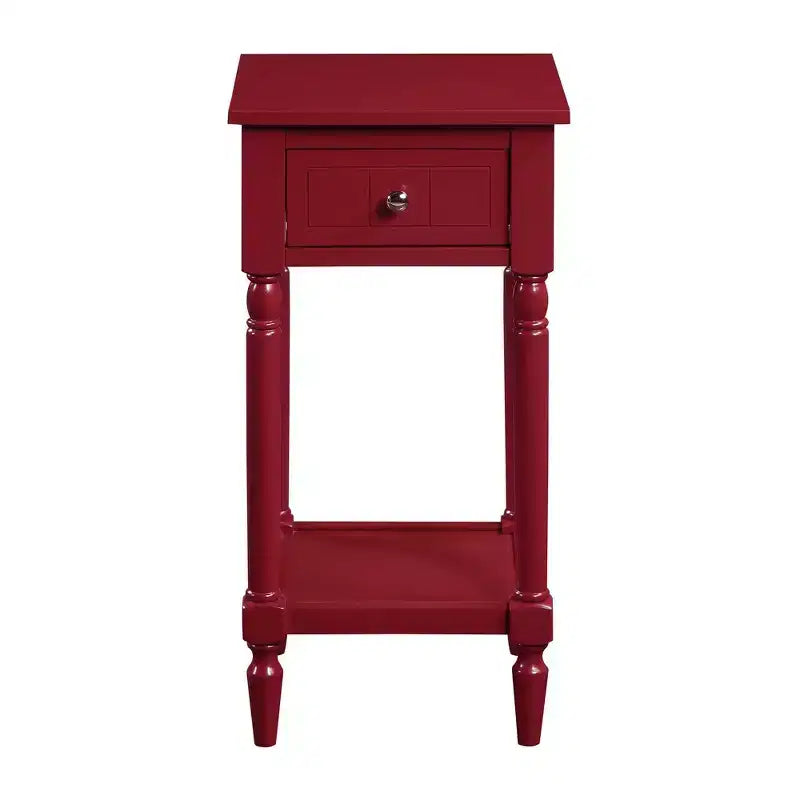 Table d'appoint Breighton Home Mia style provençal avec tiroir et étagères