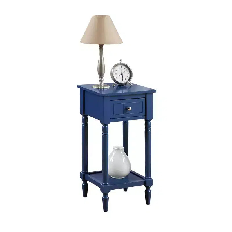 Table d'appoint Breighton Home Mia style provençal avec tiroir et étagères