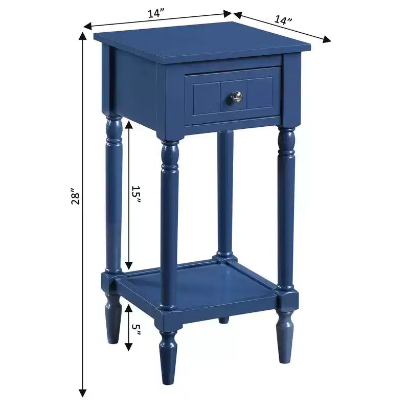 Table d'appoint Breighton Home Mia style provençal avec tiroir et étagères
