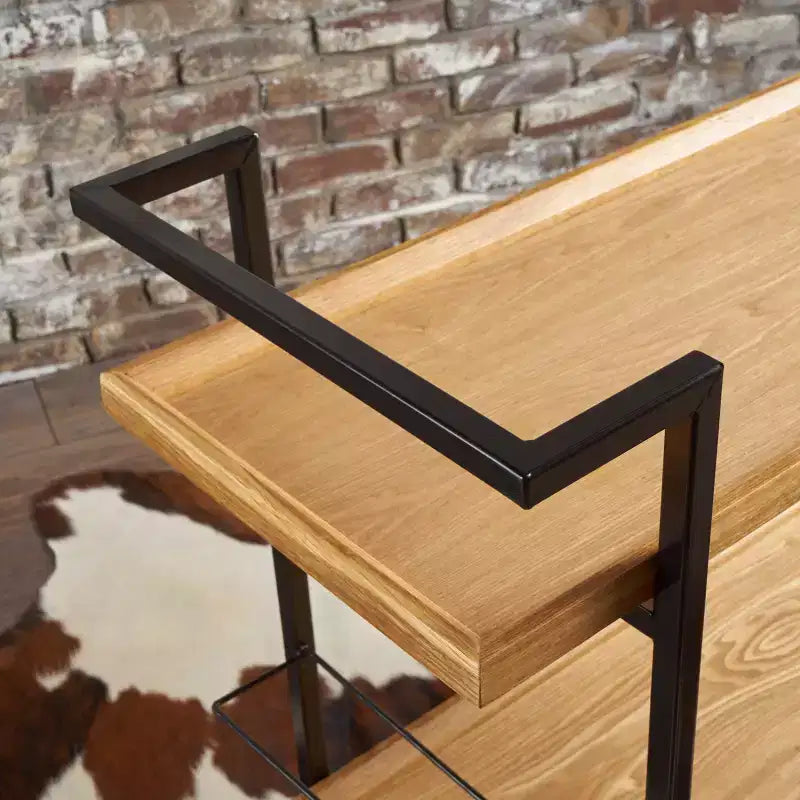 Chariot de bar industriel en bois Gerard - Christopher Knight Home