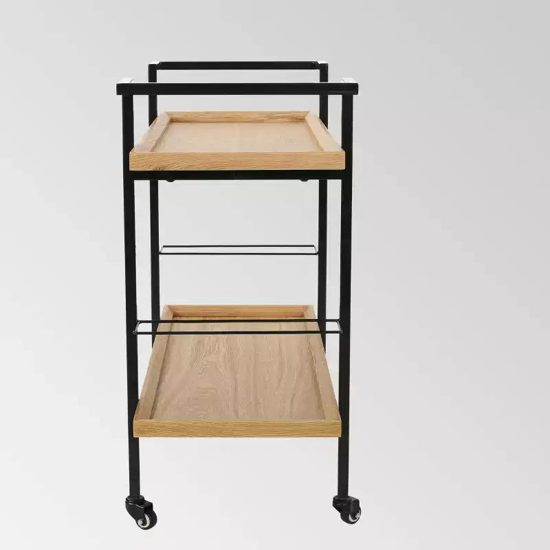 Chariot de bar industriel en bois Gerard - Christopher Knight Home