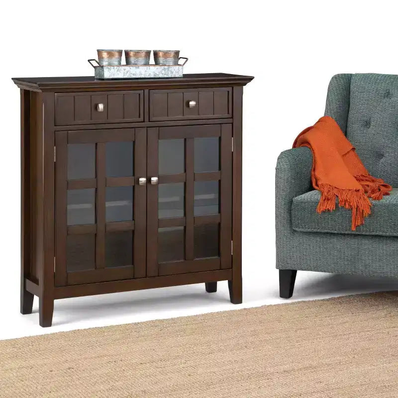 Meuble de rangement d'entrée en bois massif
