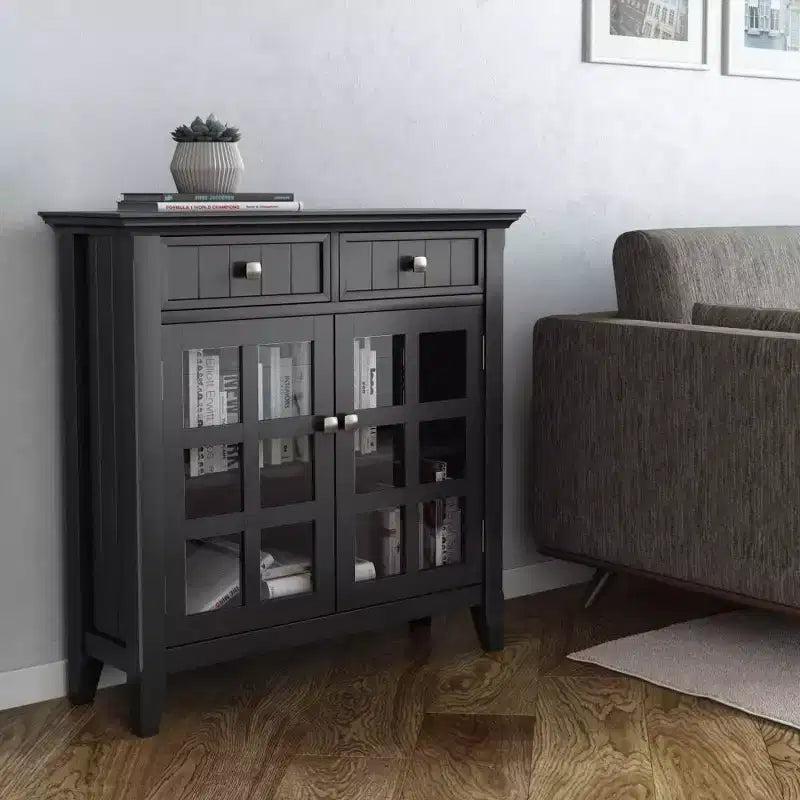Meuble de rangement d'entrée en bois massif