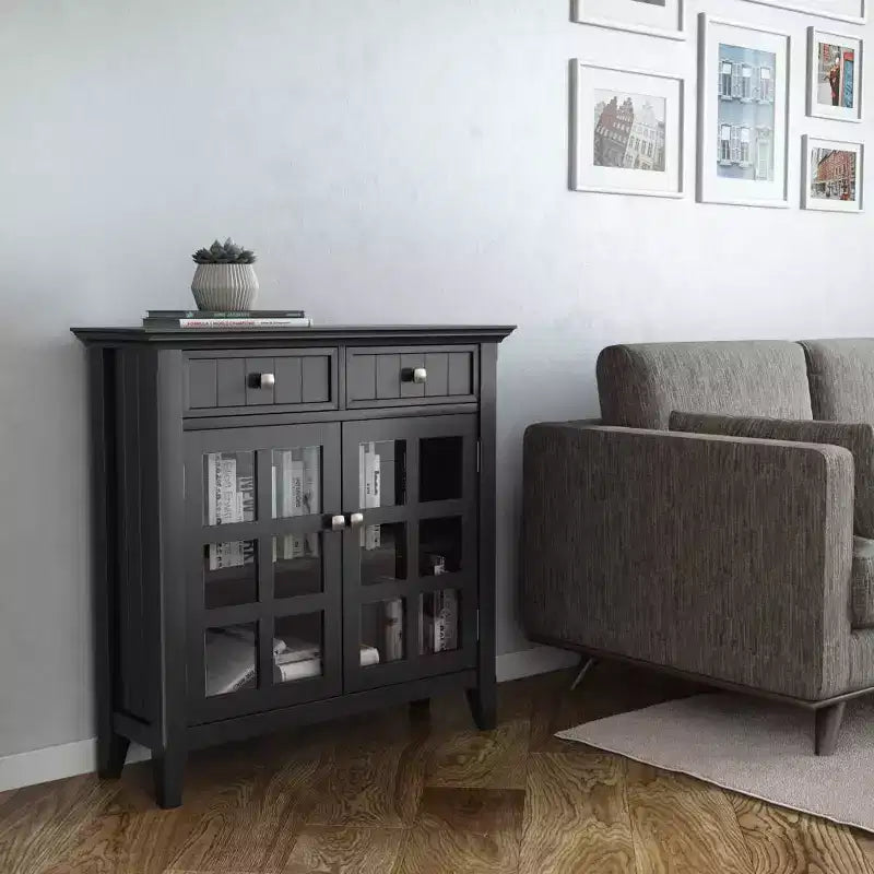 Meuble de rangement d'entrée en bois massif
