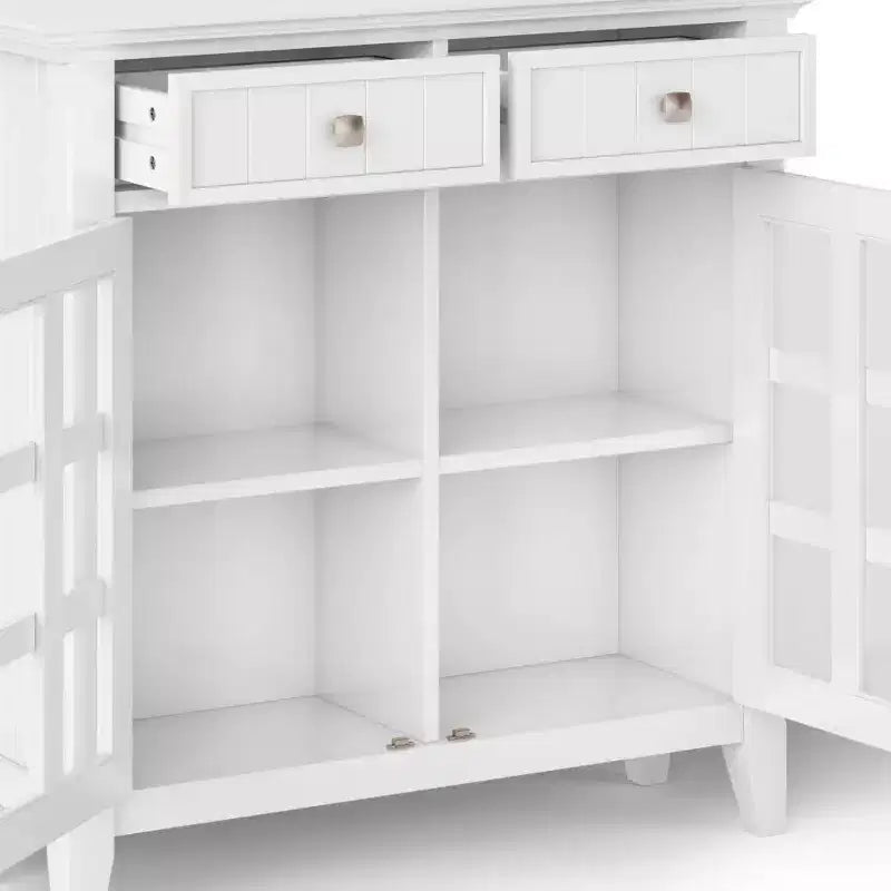Meuble de rangement d'entrée en bois massif